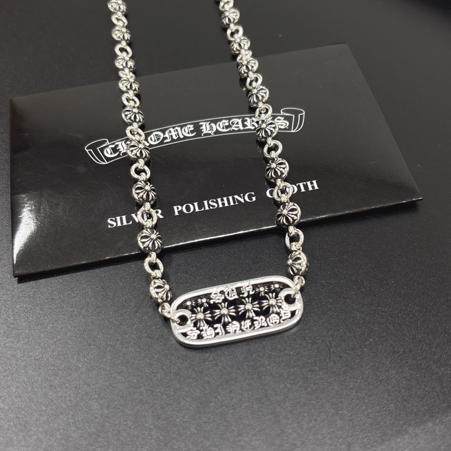Chrome Hearts Silver Chain with Floral Design